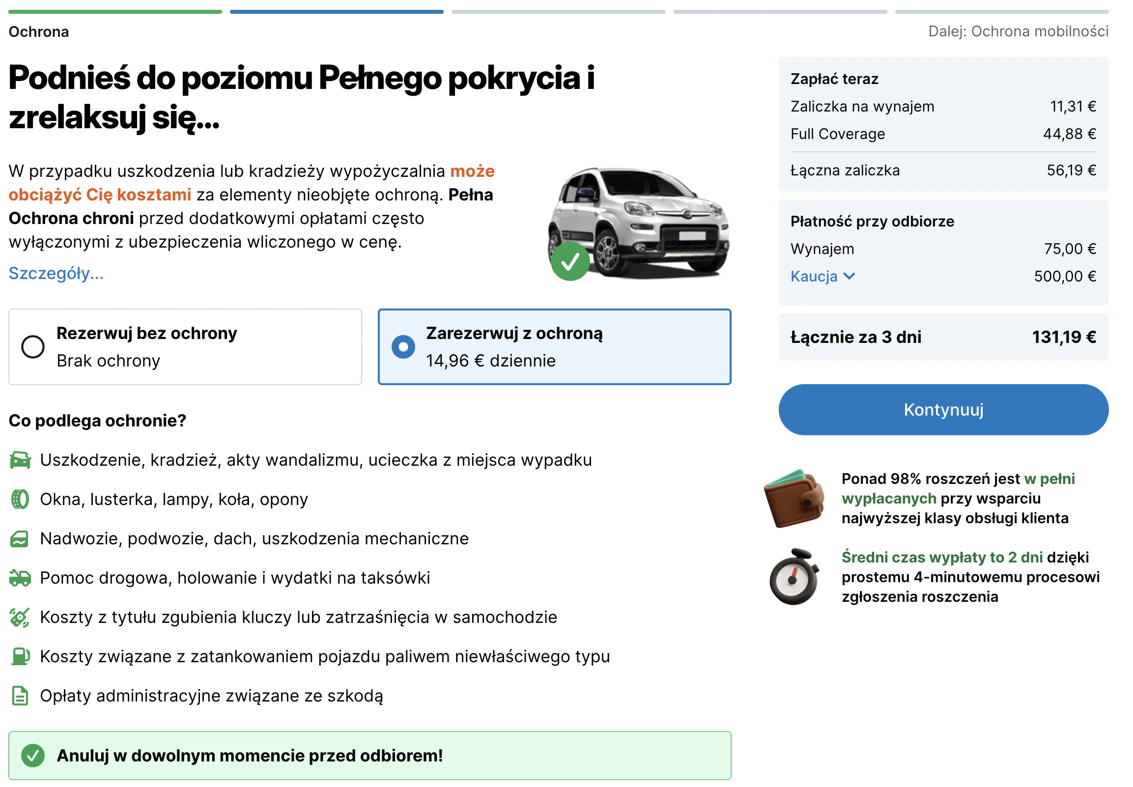 Wynajem auta Sycylia 2026: ceny, kaucja, karta kredytowa