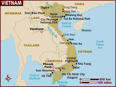 Wietnam mapa