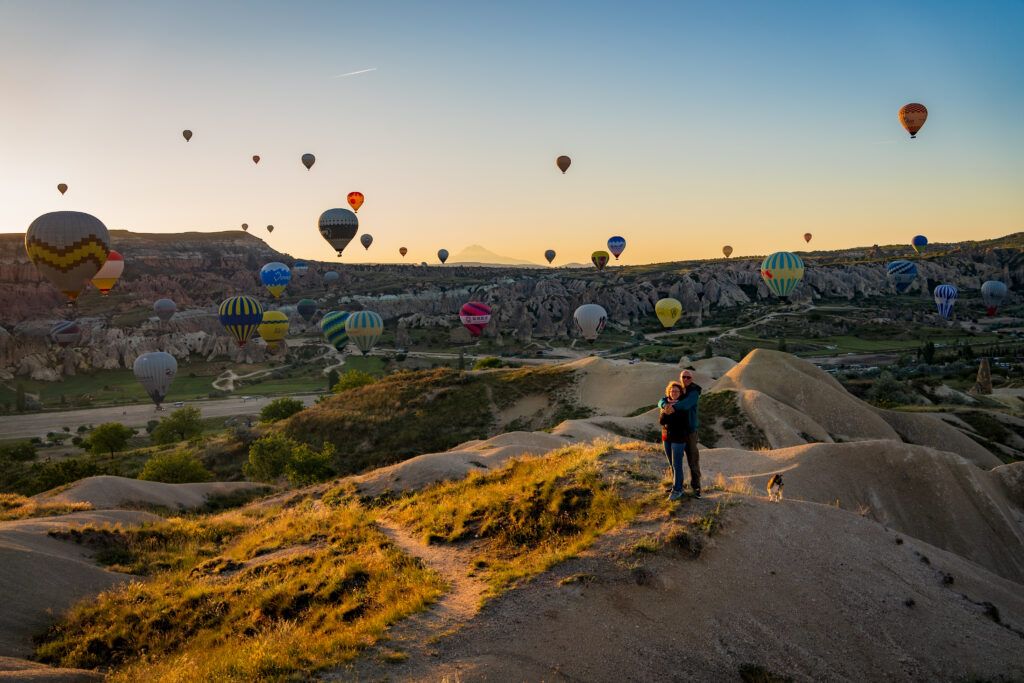 Kapadocja, turcja, balony, uchisar, gorome