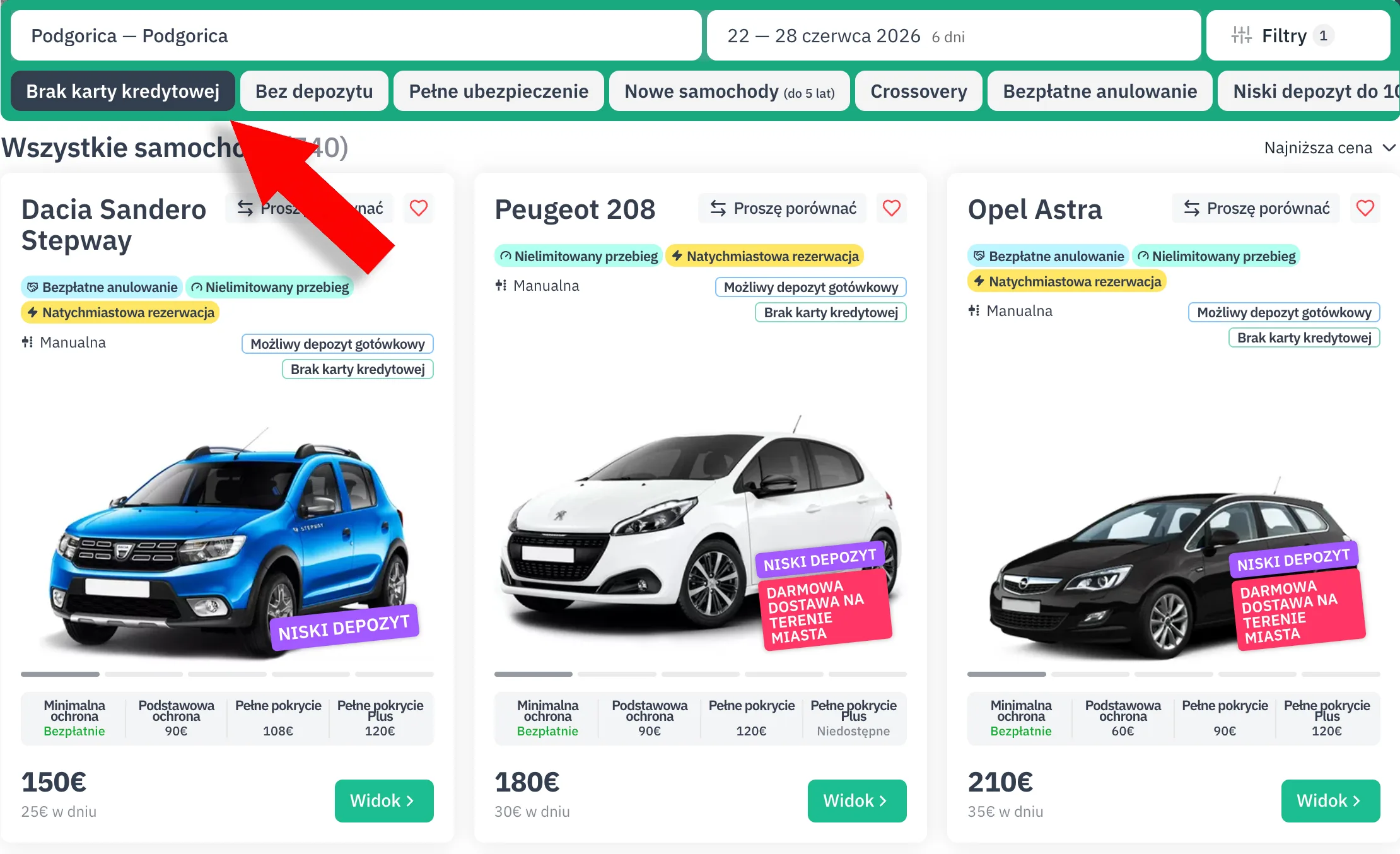 Wynajem auta Czarnogóra: ceny, karta kredytowa, depozyt i drogi