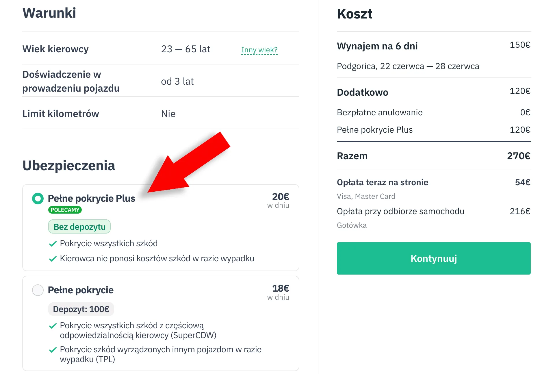 Wynajem auta Czarnogóra: ceny, karta kredytowa, depozyt i drogi