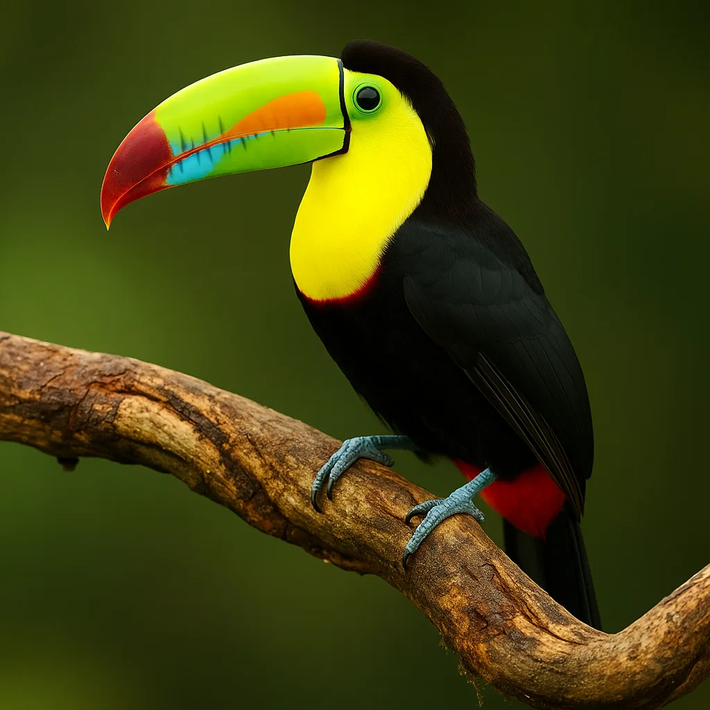 tukan na gałęzi - Lasy mgliste Monteverde i Santa Elena