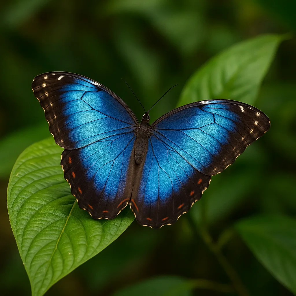 Motyl morpho - lasy mgliste monteverde