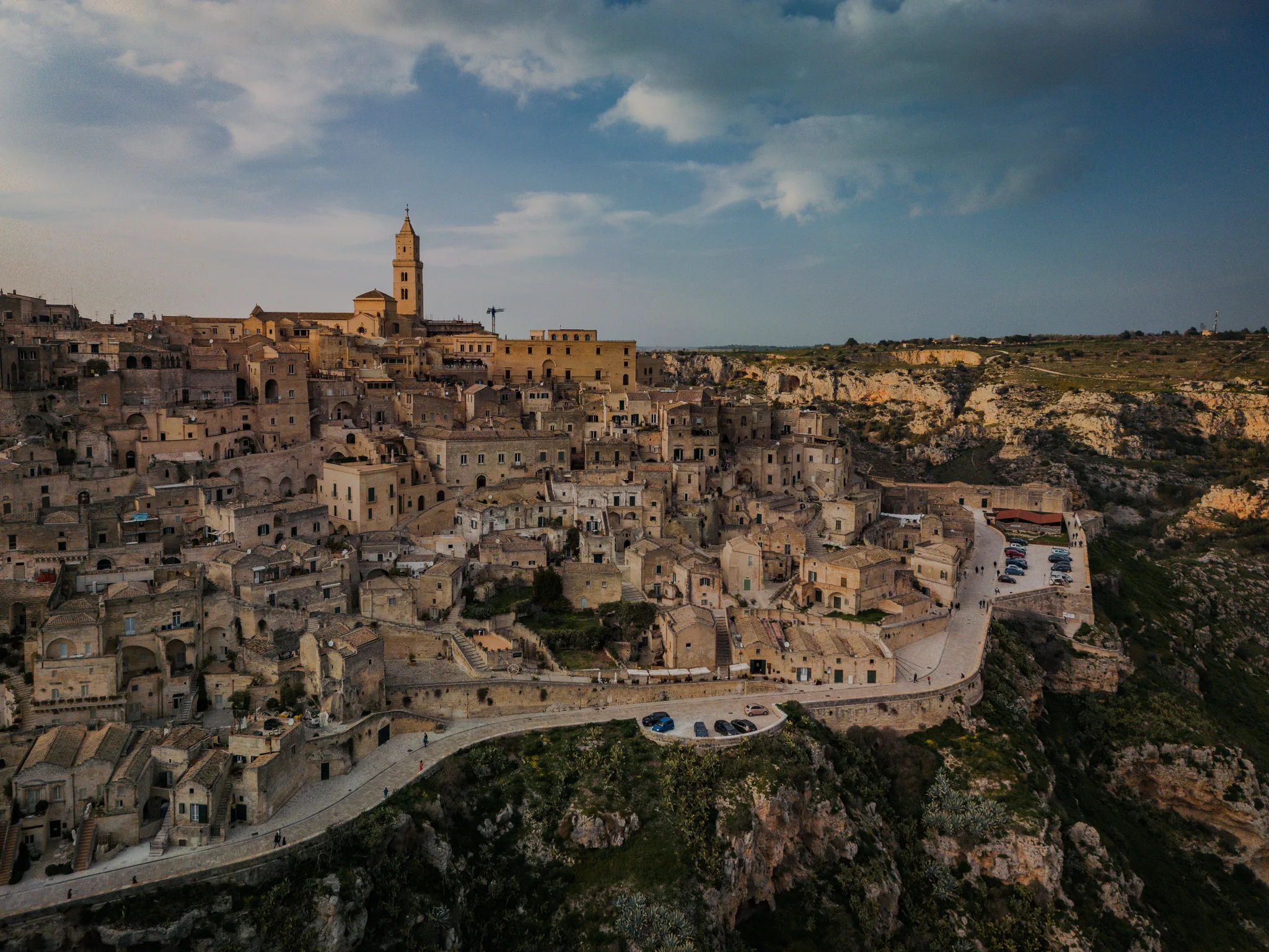 Matera hańba narodu widok na stare miasto Włochy