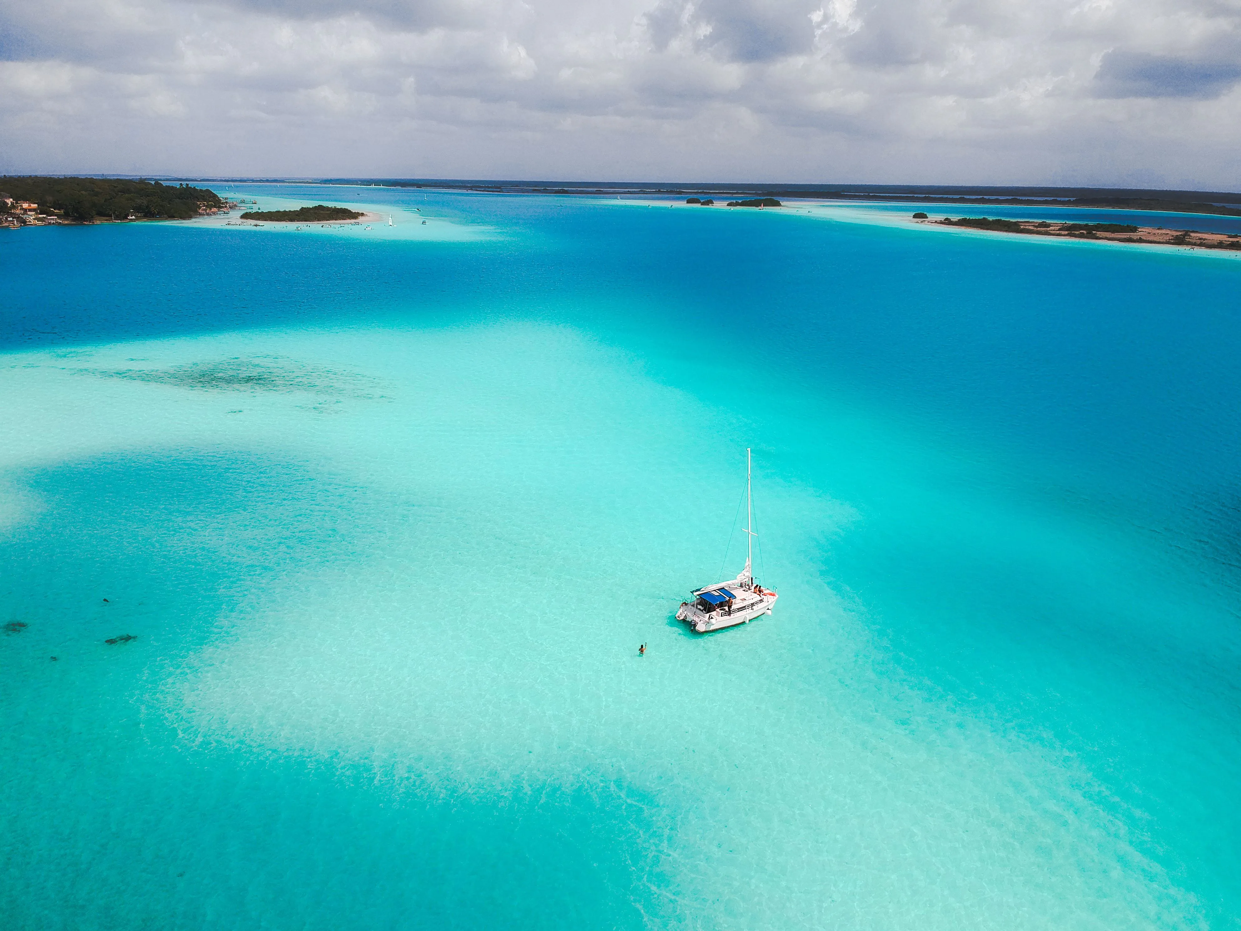Laguna Bacalar z lotu ptaka