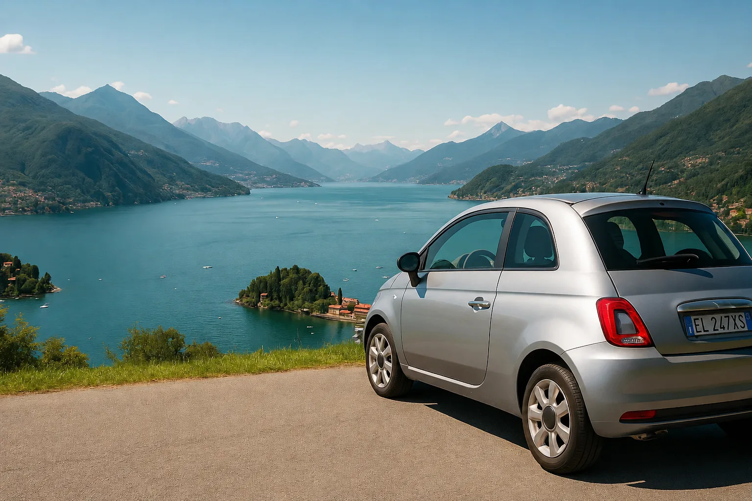 jezioro como - fiat 500