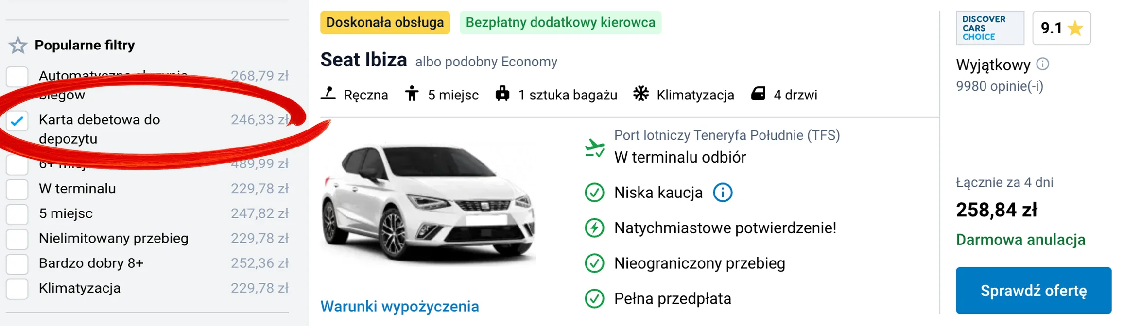 Wynajem auta Teneryfa