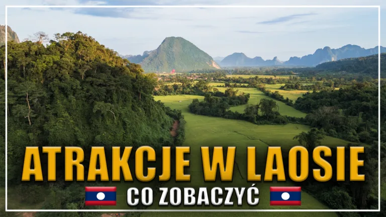 Vang Vieng krajobraz - widok na mogoty