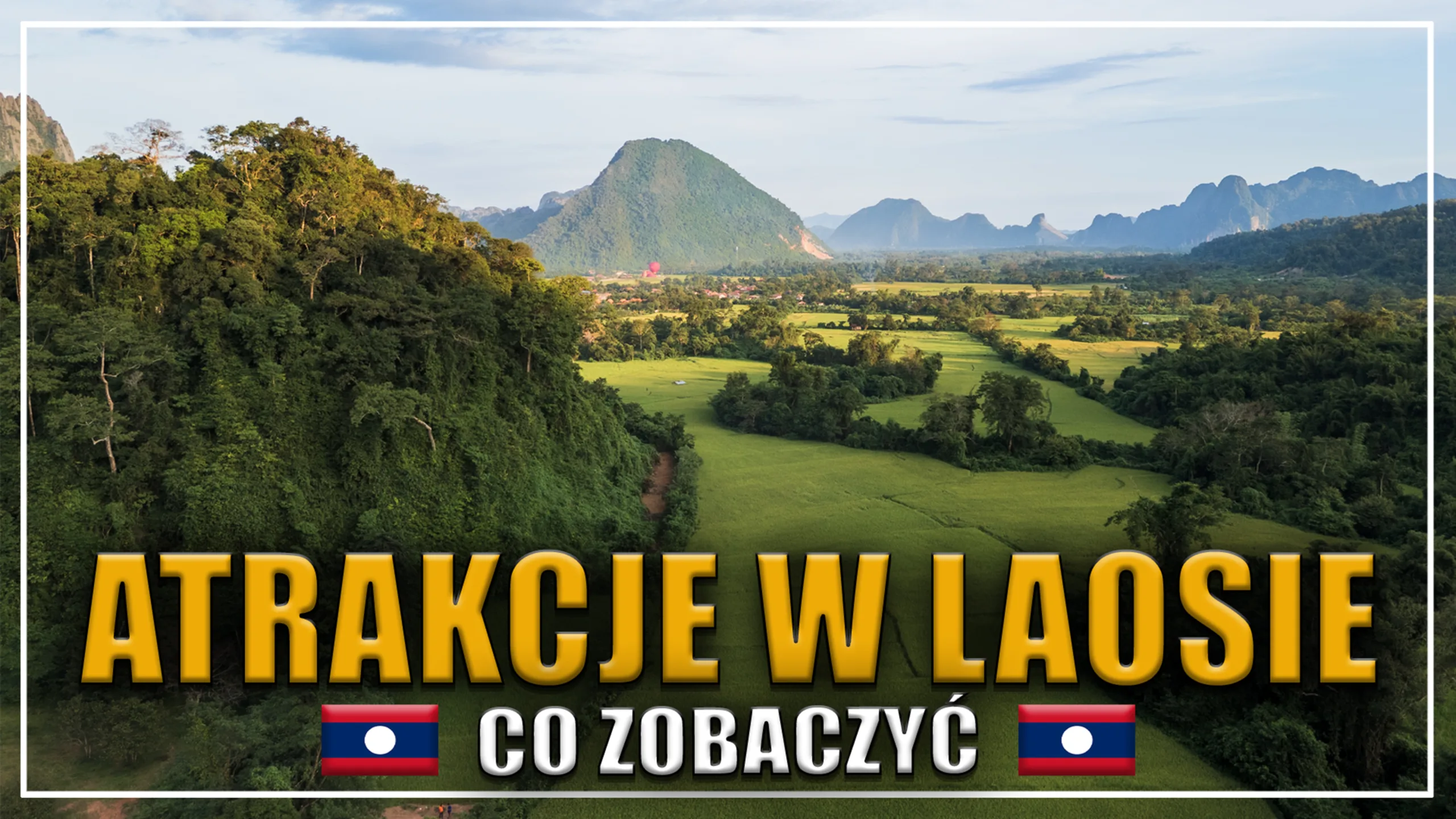 Vang Vieng krajobraz - widok na mogoty