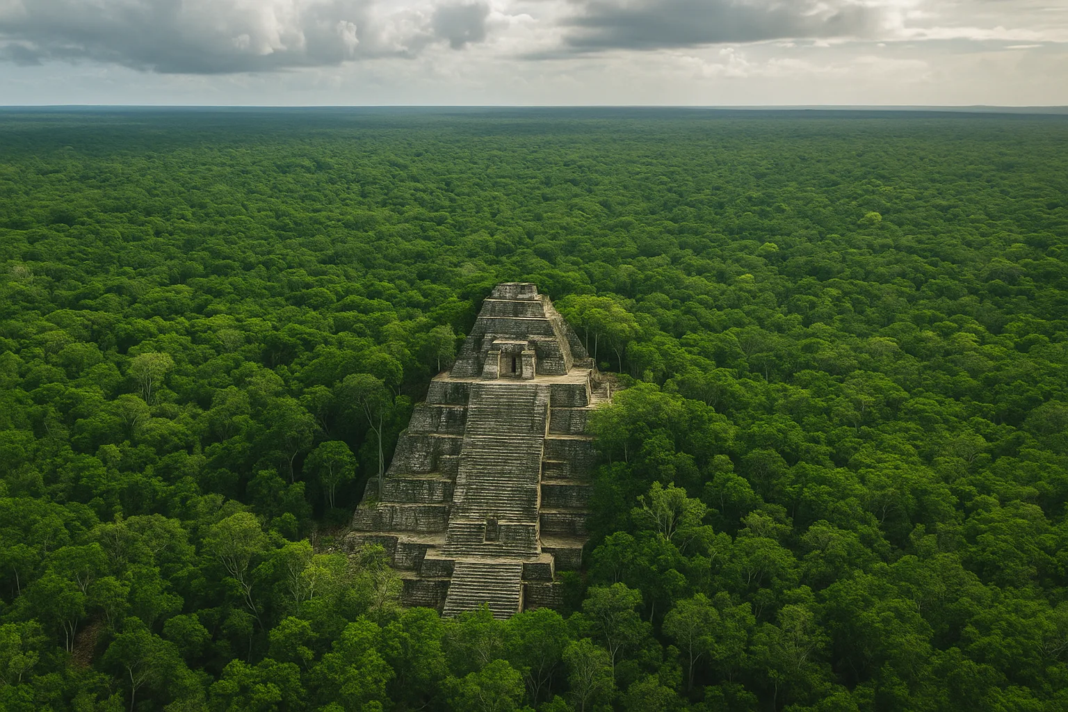Calakmul piramida - Meksyk Jukatan