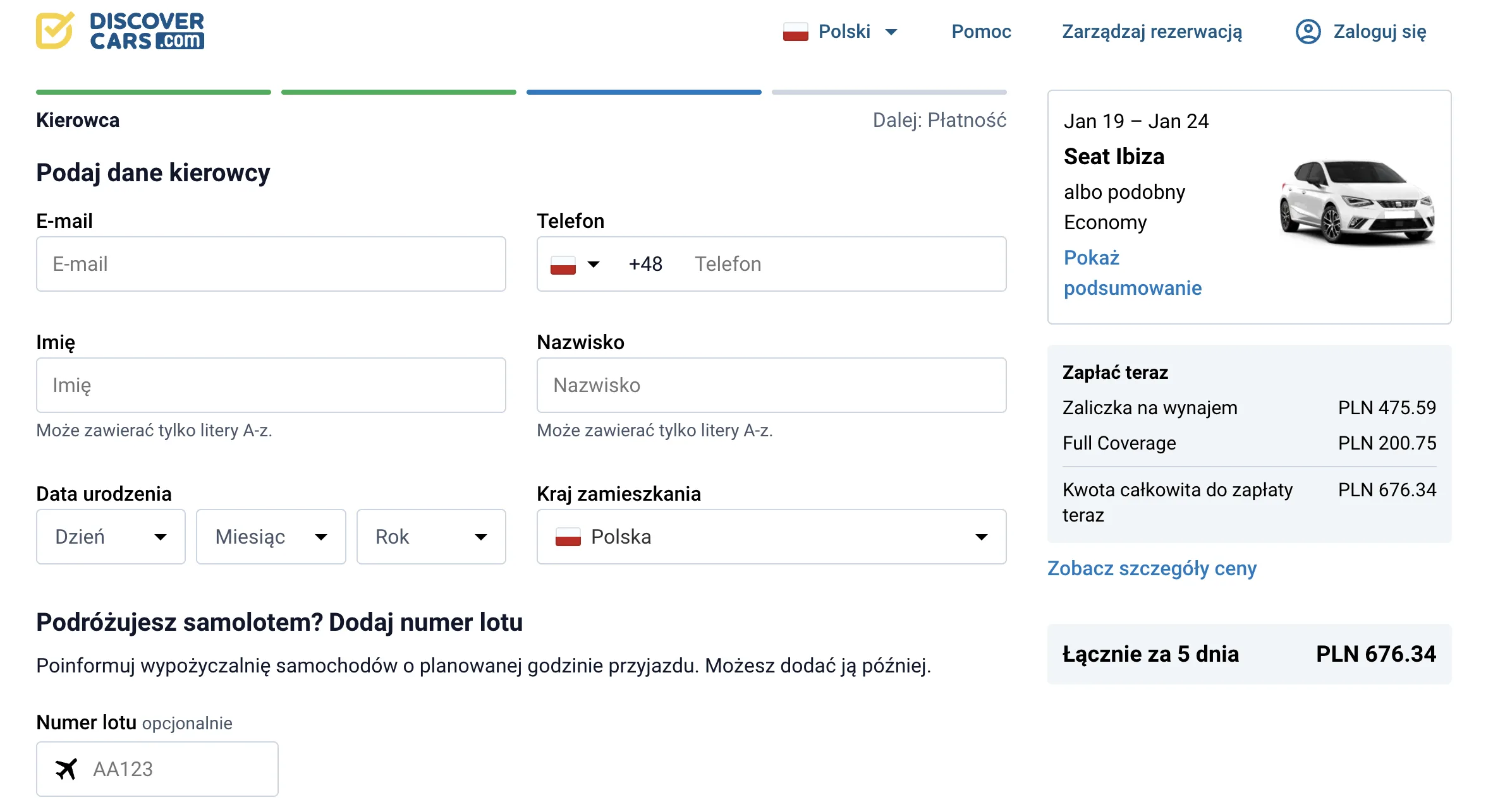 Wynajem auta na La Palma